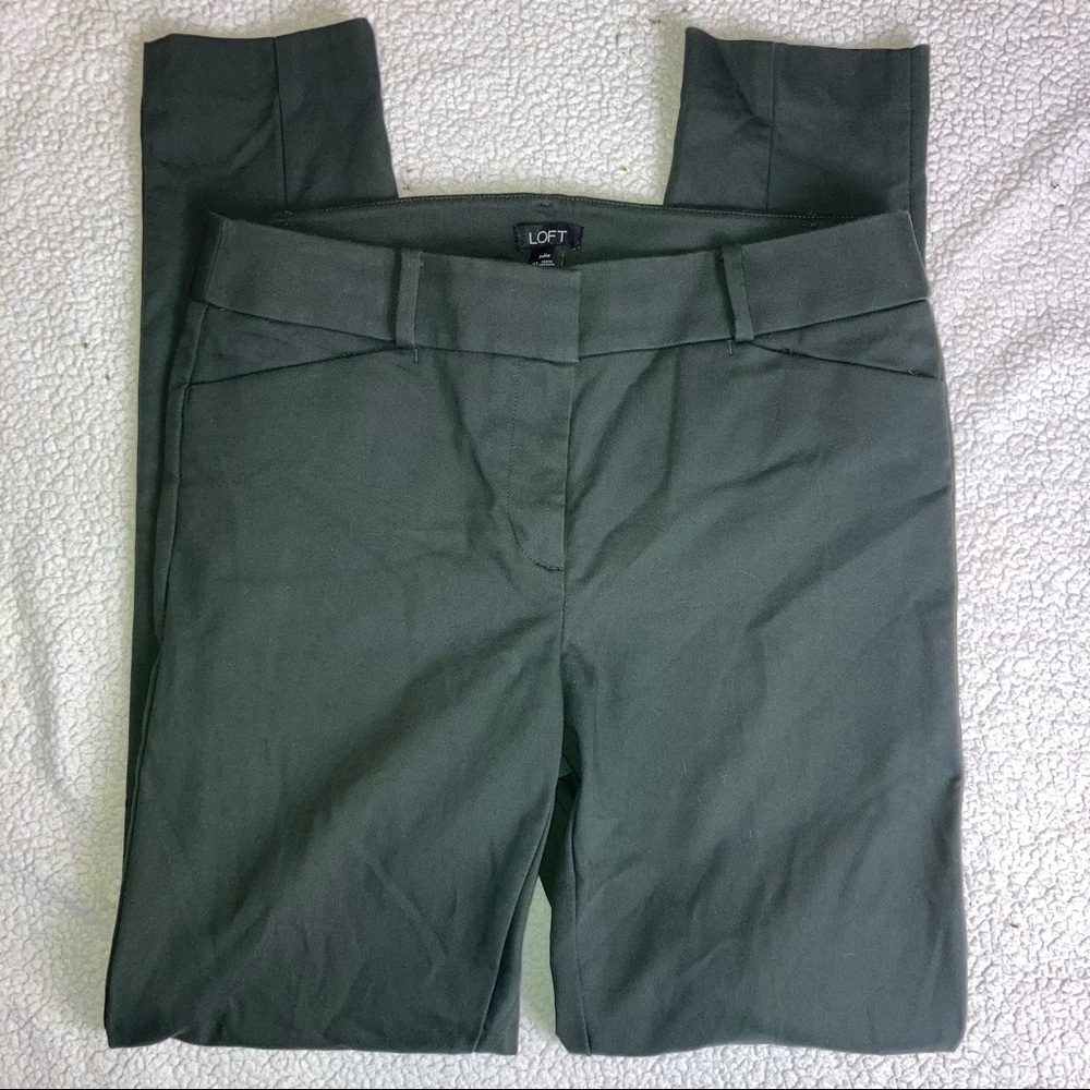 Loft Julie army green career pant 38